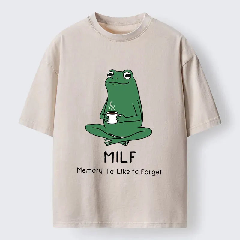 Kyoto-Lion MILF Funny Washed T-Shirt