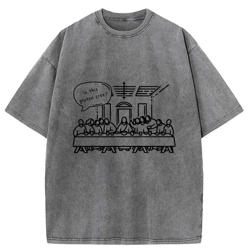 Japanese vintage washed t-shirt for daily wear