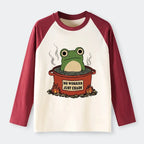 Japanese frog raglan long sleeve t-shirt