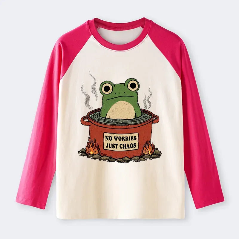 Japanese frog raglan long sleeve t-shirt