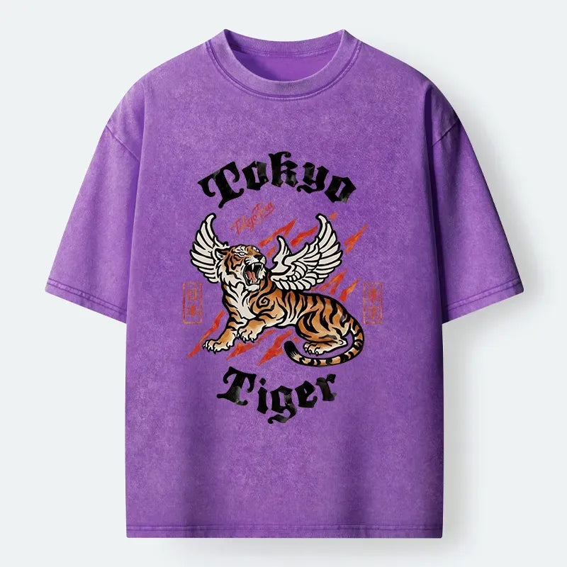 Ukiyo-e style winged lion t-shirt free shipping