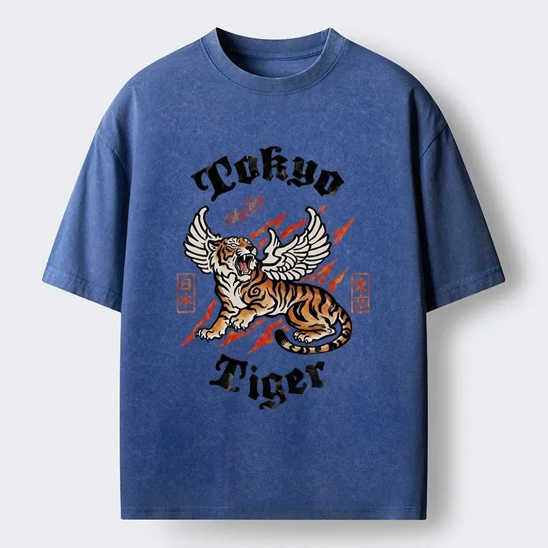 Ukiyo-e style winged lion t-shirt free shipping
