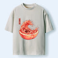 Kyoto-Lion Vintage Peach Wave Washed T-Shirt