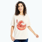 Kyoto-Lion Vintage Peach Wave Washed T-Shirt