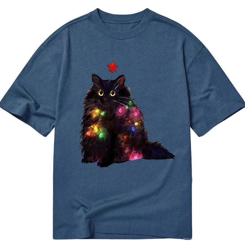 Japanese cat christmas t-shirt gift idea