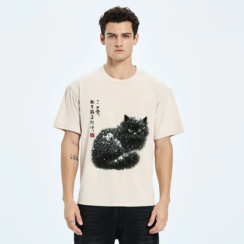 Vintage Unisex Cat Tee for Streetwear