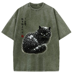 Kyoto-Lion Black Cat T-Shirt Best Seller