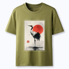 Kyoto-Lion Retro Japanese Red-crowned Crane Classic T-Shirt