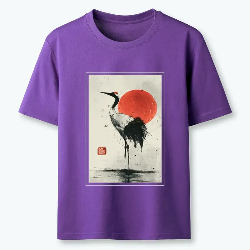 Retro Japanese Crane Classic Tee on Sale