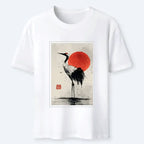Japanese Red-crowned Crane T-Shirt Free Shipping