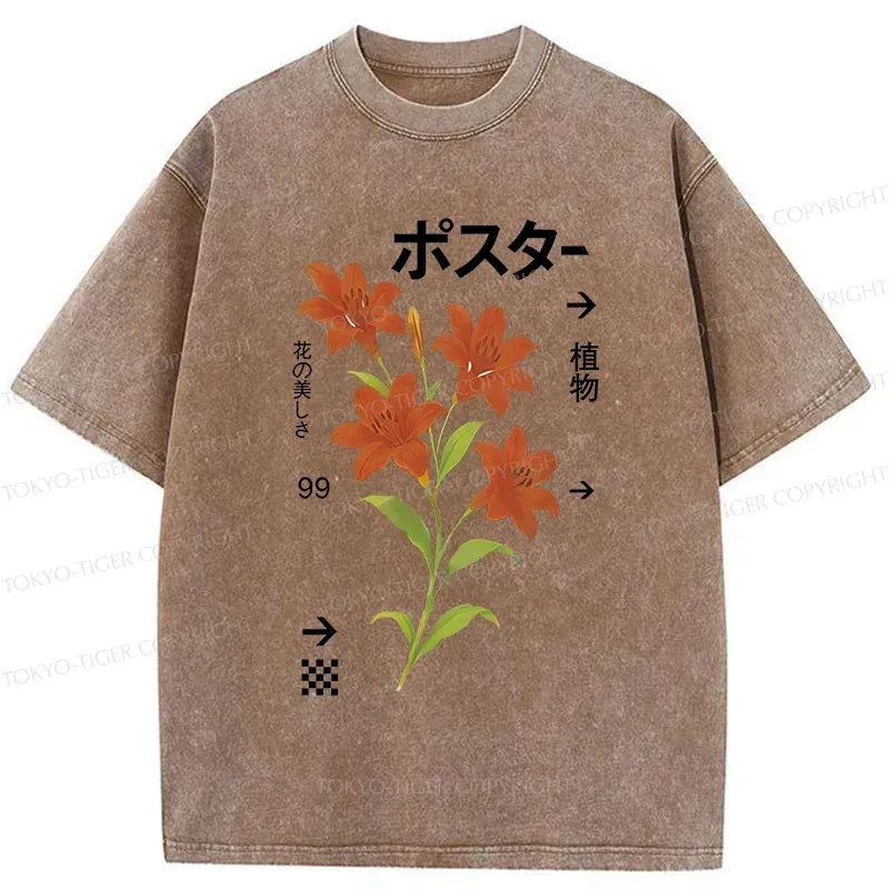 Japanese Lily T-Shirt for Summer