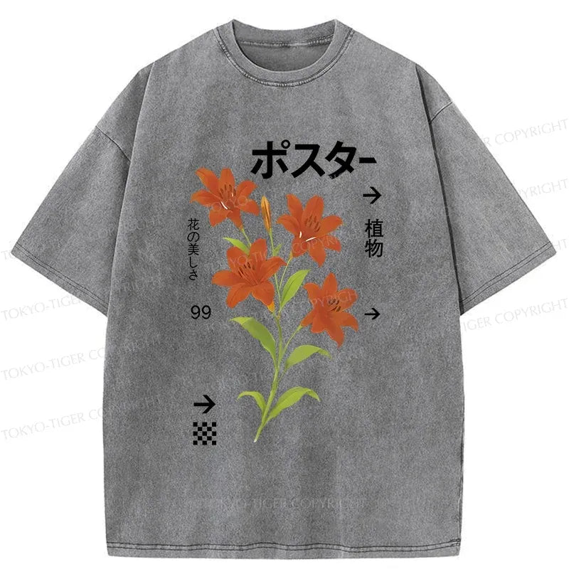 Japanese Lily T-Shirt for Summer