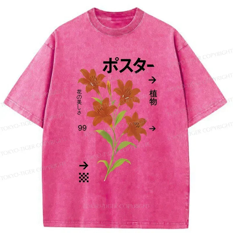 Japanese Lily T-Shirt for Summer