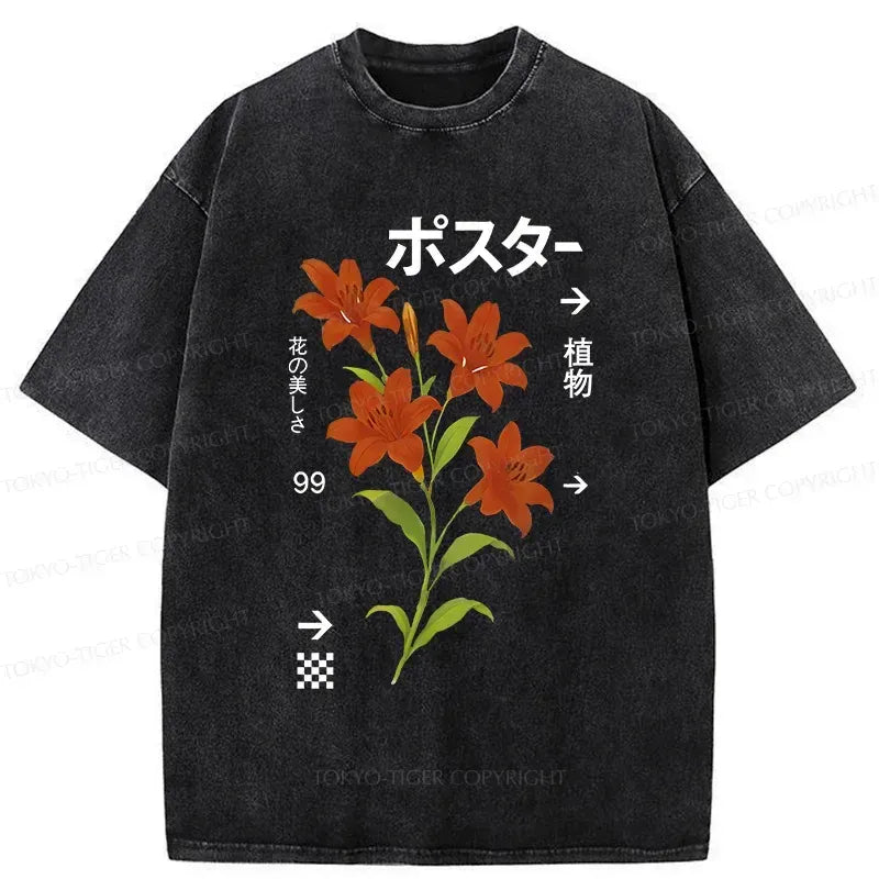 Japanese Lily T-Shirt for Summer