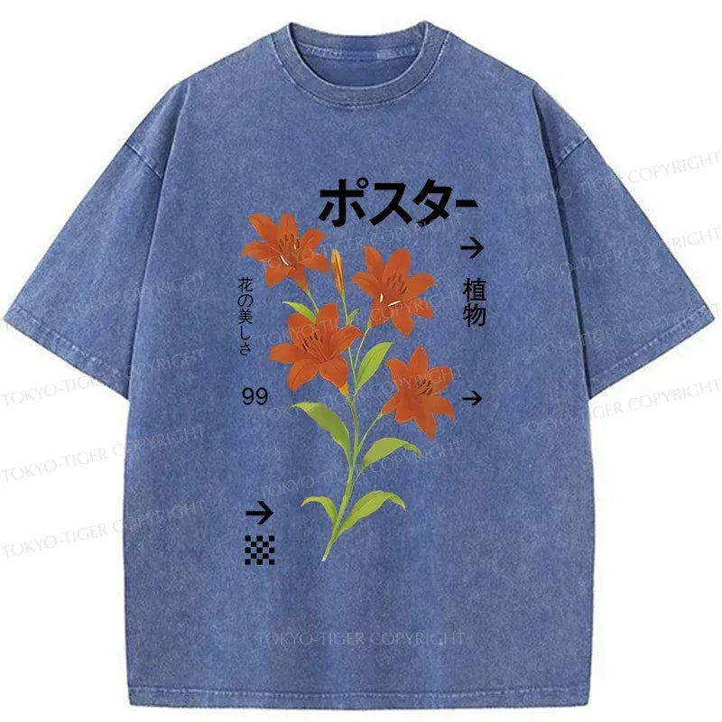 Japanese Lily T-Shirt for Summer