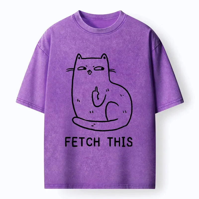 Kyoto-Lion Cat Fetch This Washed T-Shirt