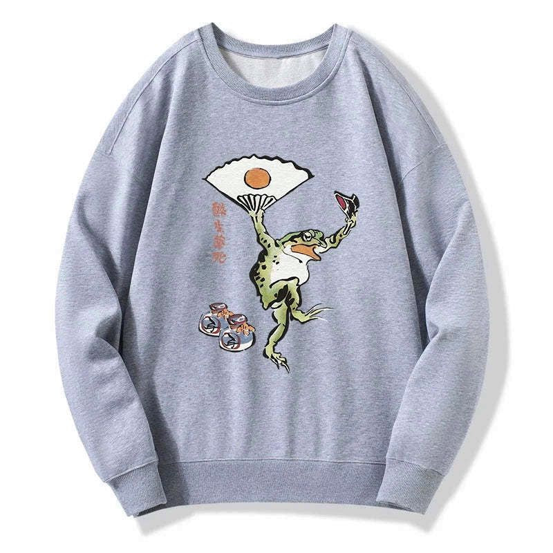 Kyoto Lion Dancing Frog Japanese Sweatshirt