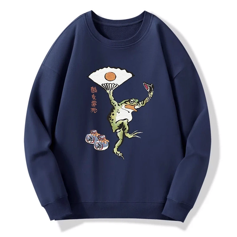 Japanese Dancing Frog Sweatshirt for Daily Wear