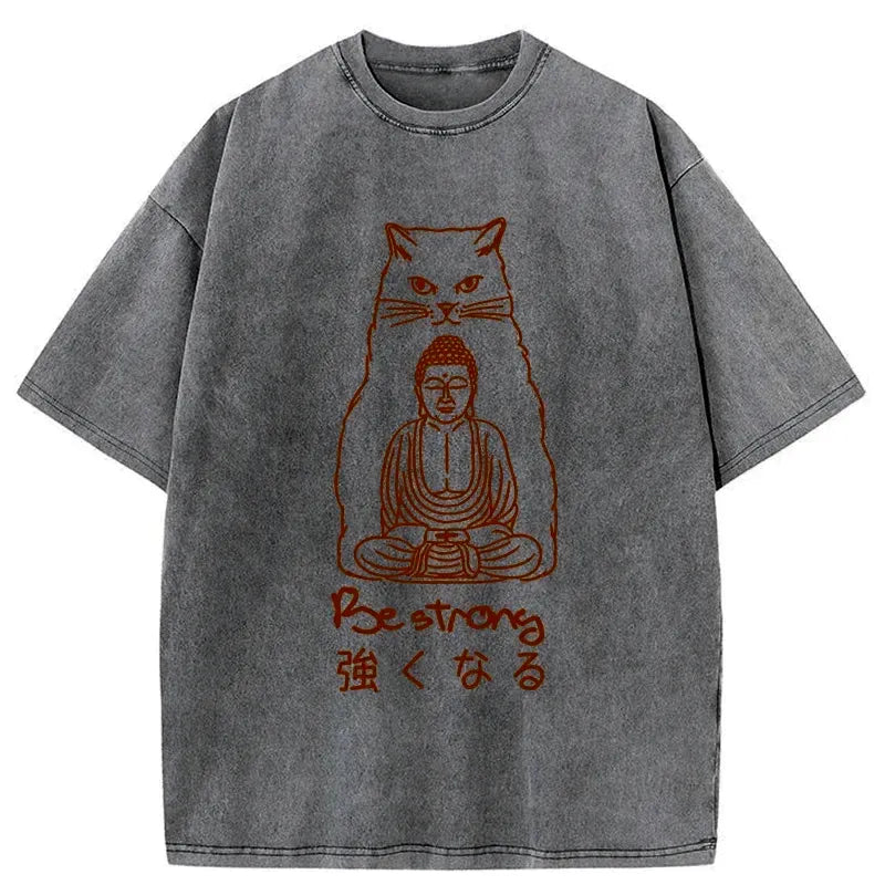Kyoto-Lion Best Backer Funny Washed T-Shirt