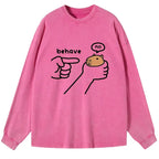 Japanese Capybara Washed Long Sleeve Tee