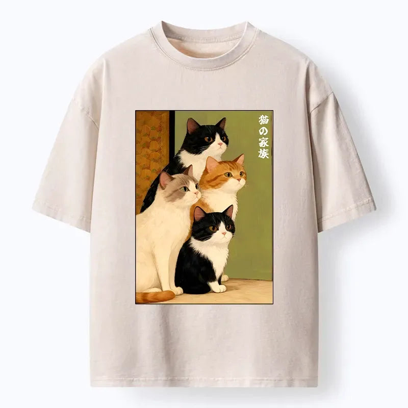 Unisex Cat Family T-Shirt Gift Idea