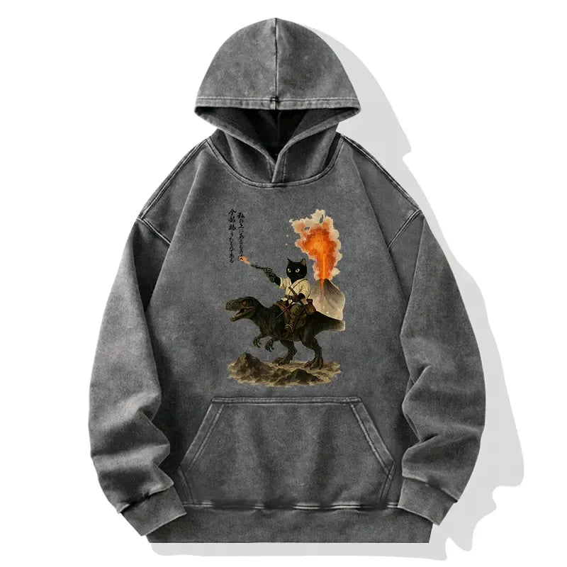 Cat Dinosaur Hoodie for Trendy Style