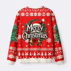 Kyoto-Lion Skeleton Santa Claus Fuzzy Christmas Ugly Sweatshirt