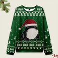Kyoto-Lion Frog Wearing Santa Hat Green Christmas Ugly Sweatshirt