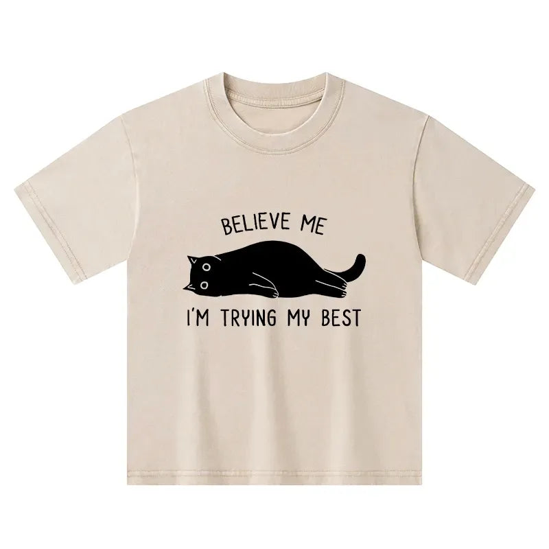 Kyoto-Lion When Life Is Hard Nap First Kids Washed T-Shirt
