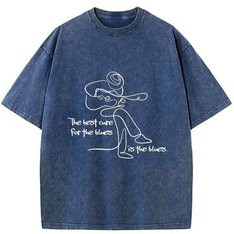 Simple Line Guitar Tee for Gift Idea
