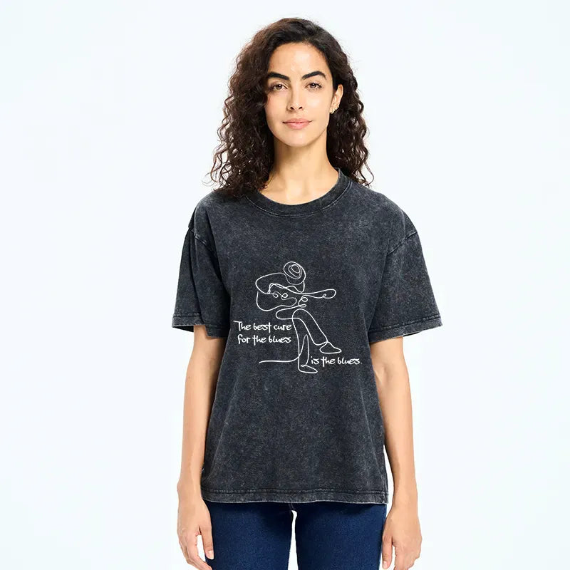 Simple Line Guitar Tee for Gift Idea