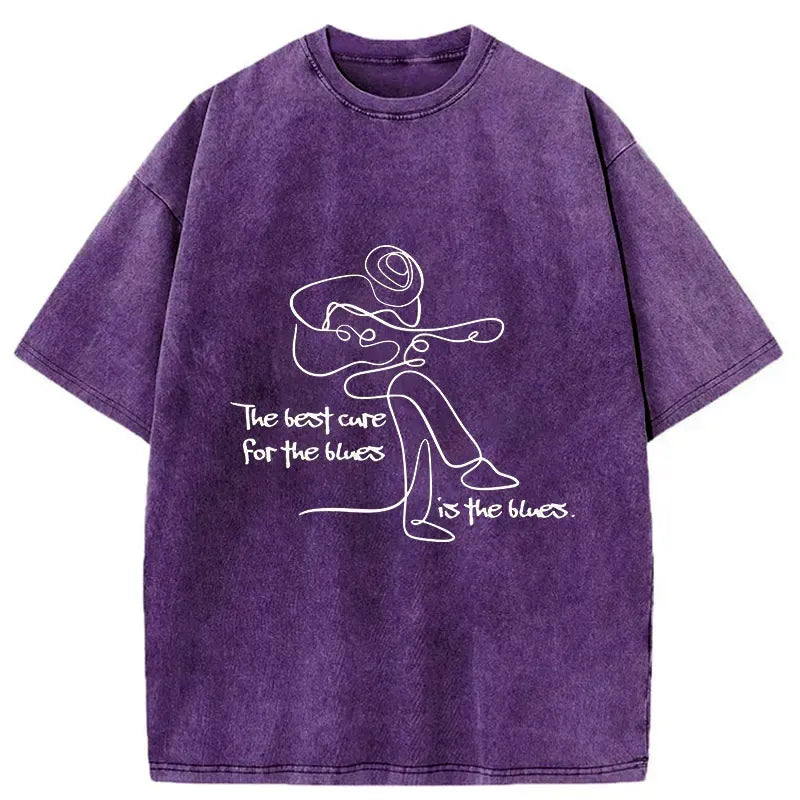 Simple Line Guitar Tee for Gift Idea