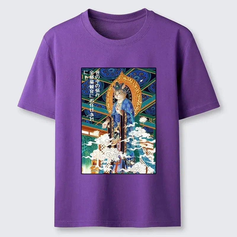 Japanese Cat Buddha Classic T-Shirt