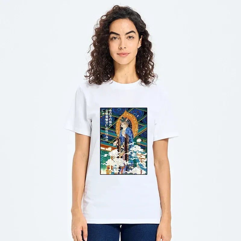 Japanese Cat Buddha Classic T-Shirt