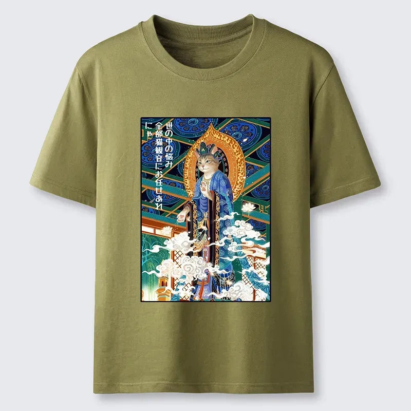 Japanese Cat Buddha Classic T-Shirt