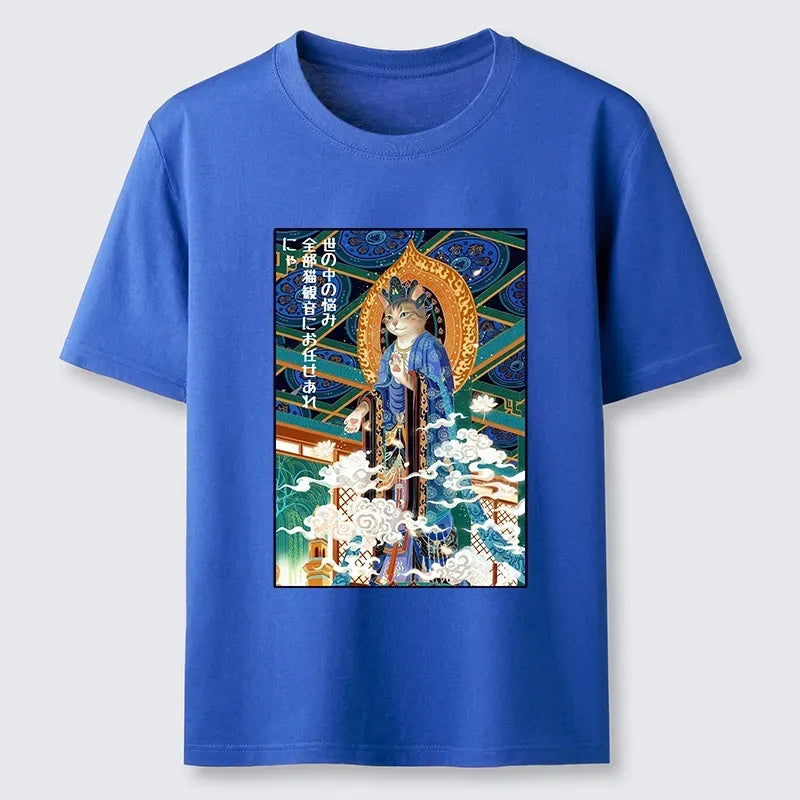 Kyoto Lion Cat Buddha Streetwear Top
