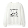Kyoto-Lion Confident Kitten Waffle Sweatshirt