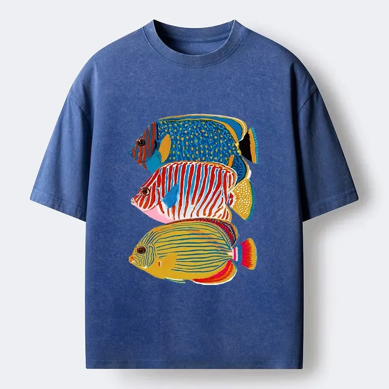 Unisex Cotton Ocean Fish T-Shirt on Sale