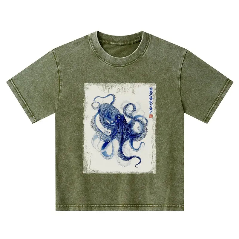 Kyoto Lion Octopus Tee for Daily Wear