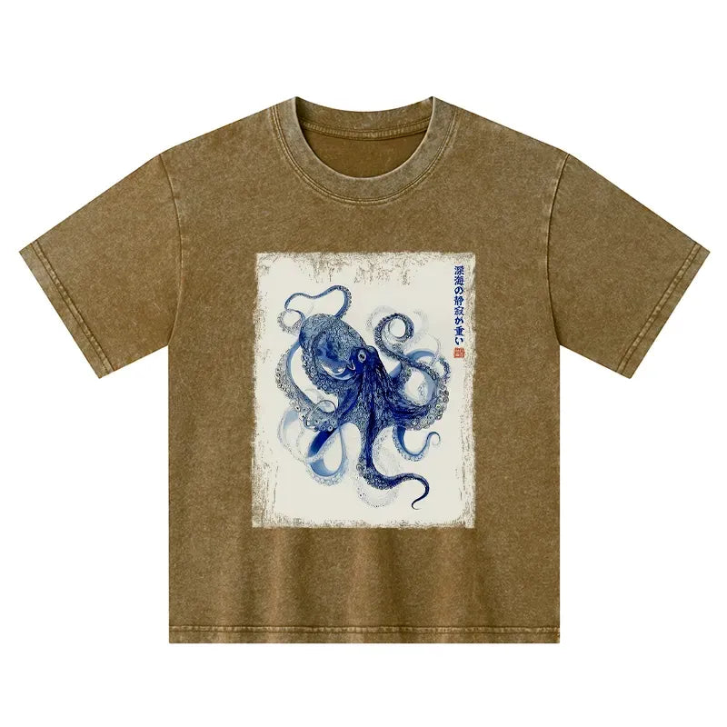 Kyoto Lion Octopus Tee for Daily Wear