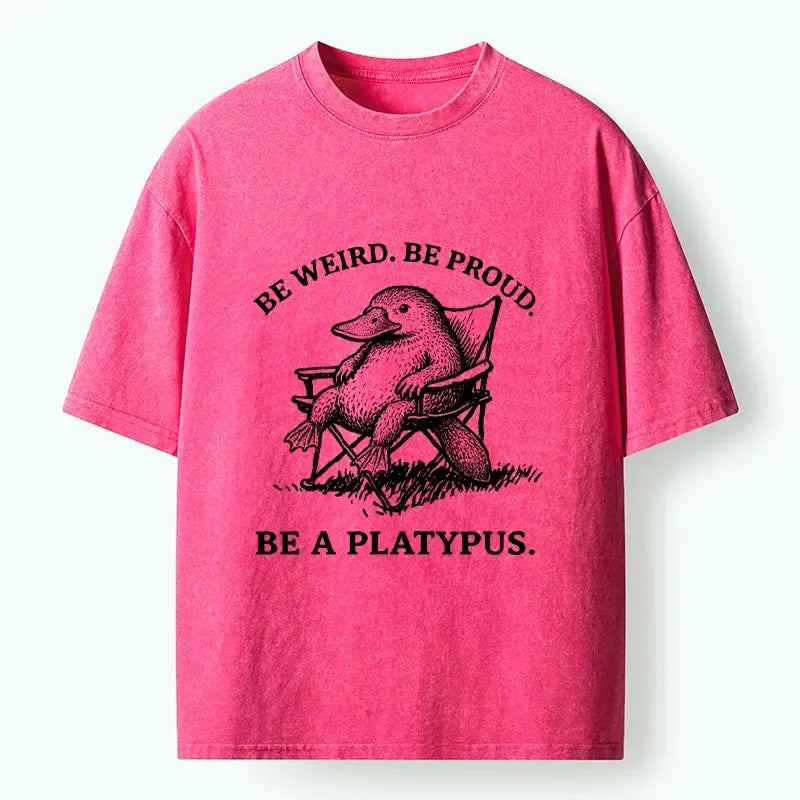 Kyoto-Lion Be A Platypus Be Unapologetically You Washed T-Shirt