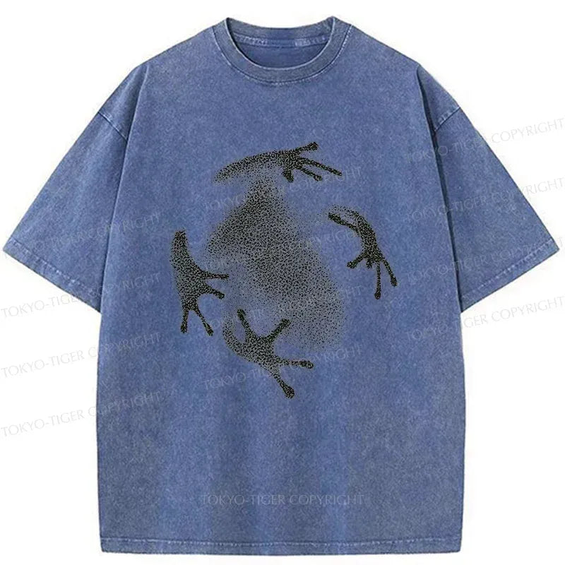 Washed Ukiyo-e T-Shirt for Summer
