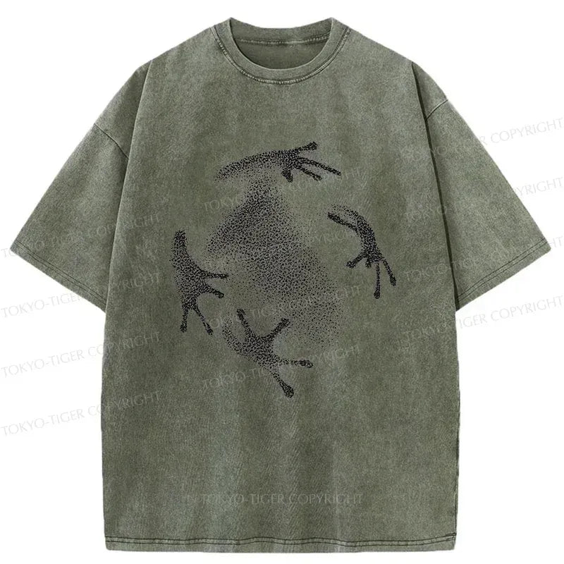 Washed Ukiyo-e T-Shirt for Summer