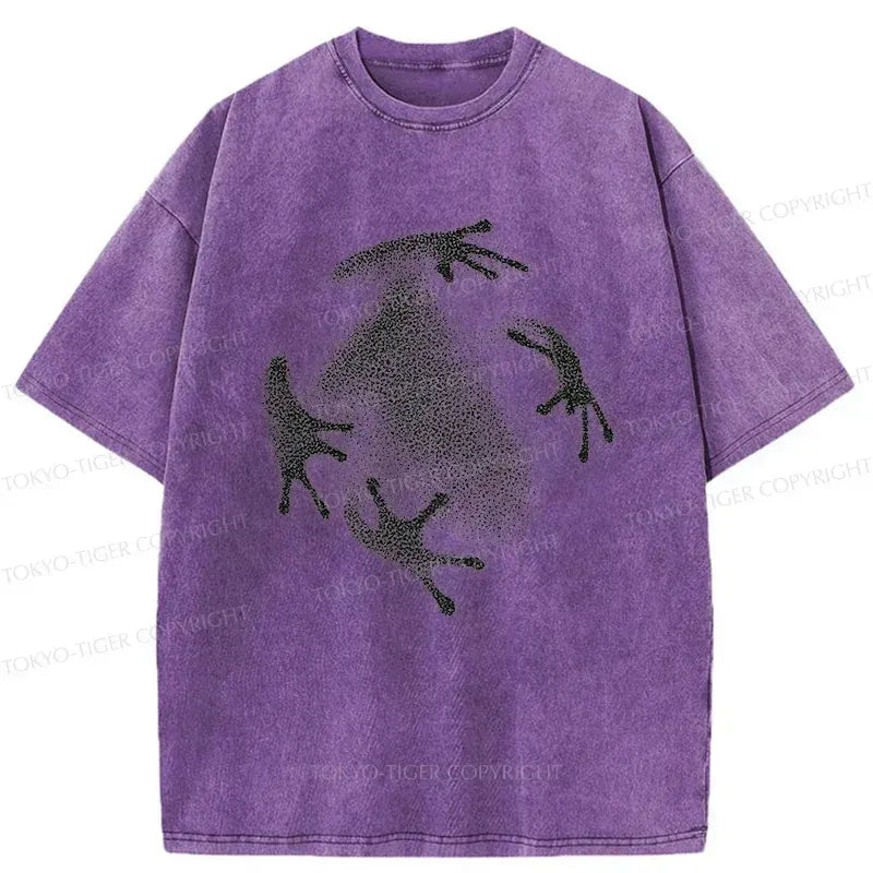 Washed Ukiyo-e T-Shirt for Summer