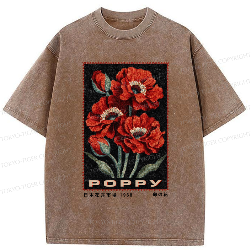 Japanese vintage poppy t-shirt