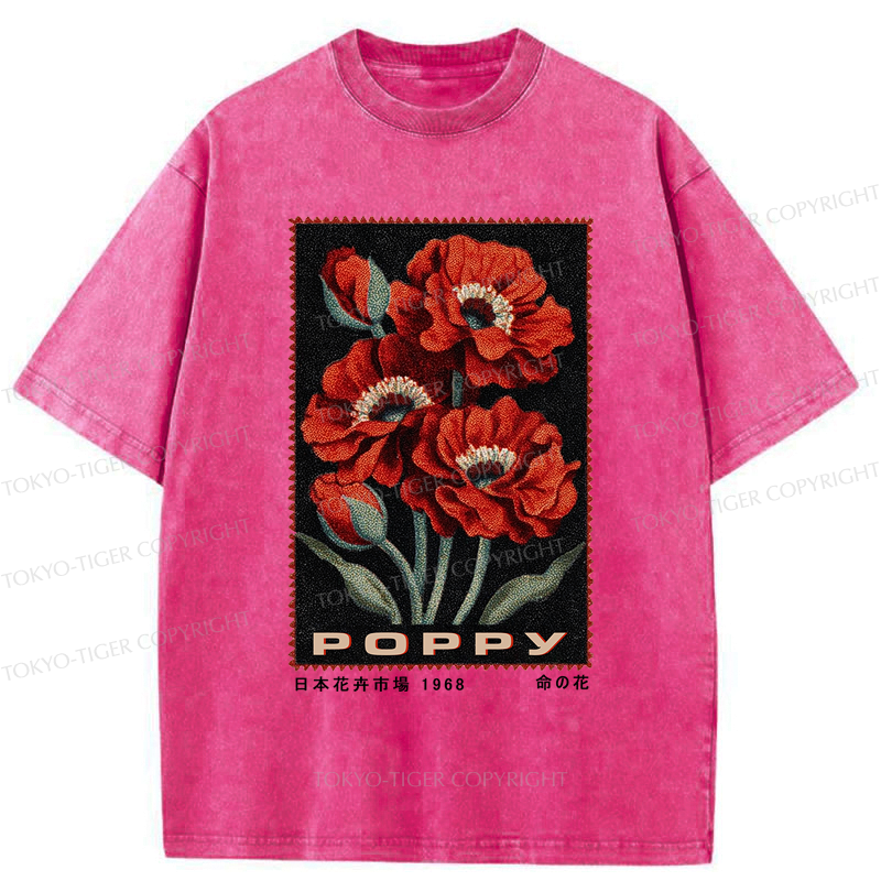 Japanese vintage poppy t-shirt
