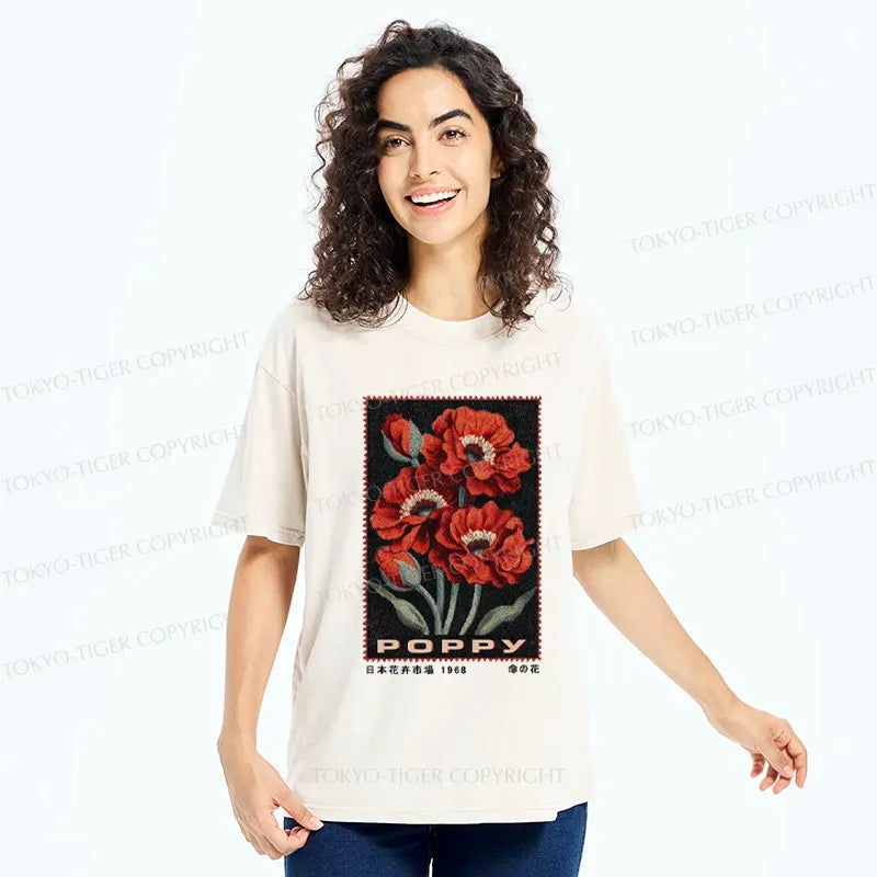 Japanese vintage poppy t-shirt