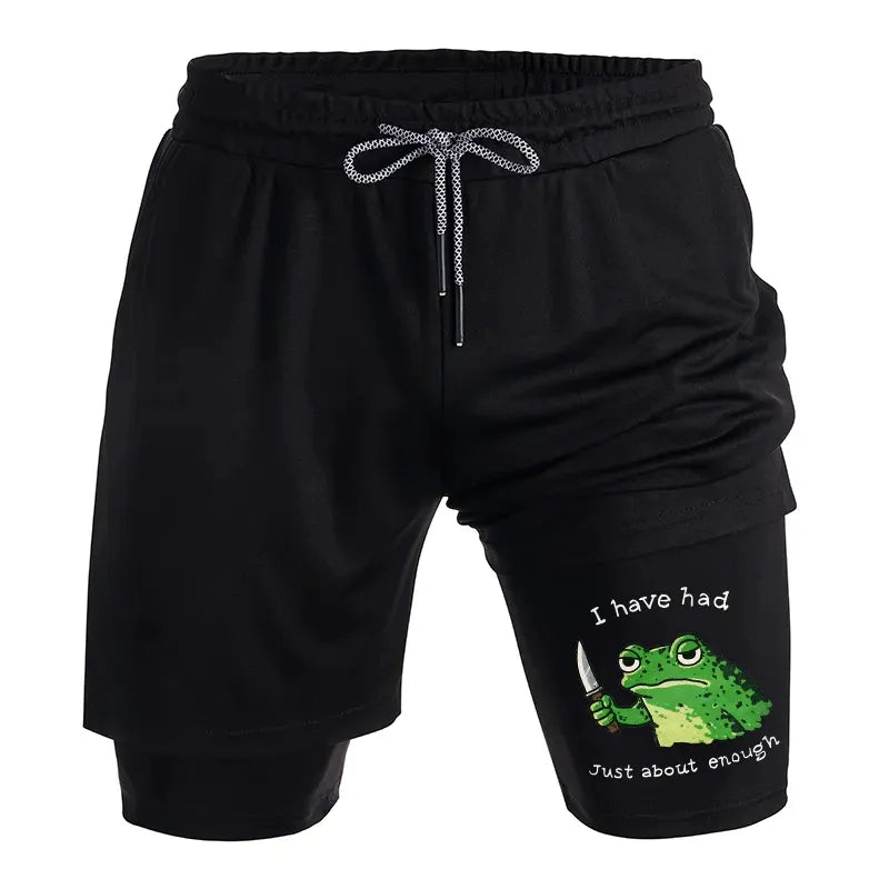 Kyoto-Lion Impatient Frog Training Shorts