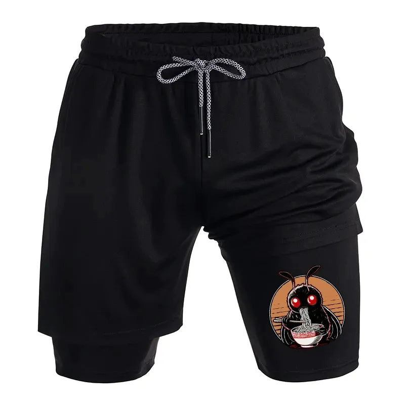 Japanese ramen training shorts for men