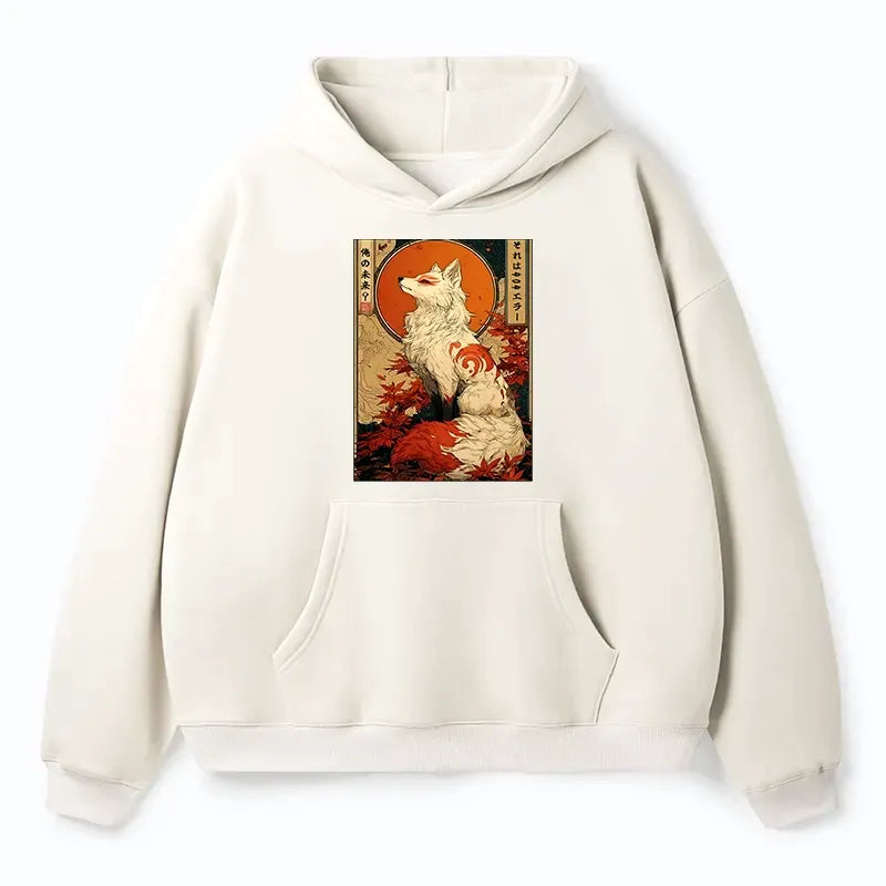 Japanese Nine Tails Fox Hoodie for Daily Wear